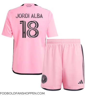 Inter Miami Jordi Alba #18 Hjemmebanetrøje Børn 2024-25 Kortærmet (+ Korte bukser)